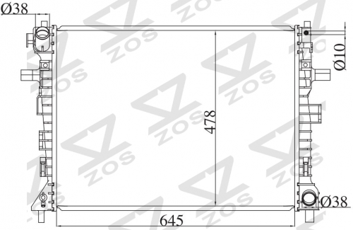 FORD CROWN VICTORIA V8 4.6 2003-2004 MT radiator