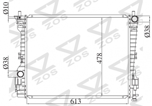 FORD Mustang 4.0 V6 2005- MT radiator