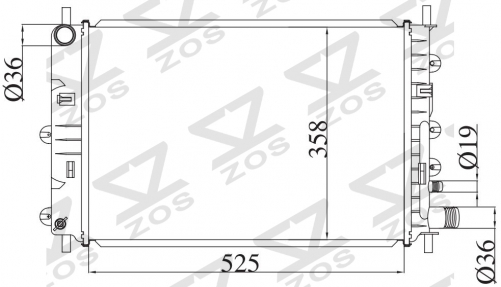 FORD ESCORD 1.4CFi’94-95 1994-1995 MT radiator