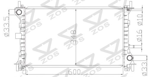 FORD FOCUS 2.0L 2000-2001 MT radiator
