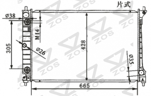 FORD FALCON AU 6CYL CSERIES 1998-2002 AT radiator