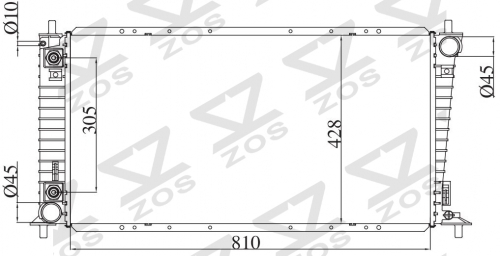 FORD F-SERIES PICKUP 4.6/5.4L V8 2004-2008 AT radiator