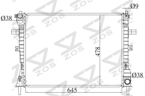 FORD LINCOLN TOWN CAR 4.6L/V8 2003-2005 MT radiator