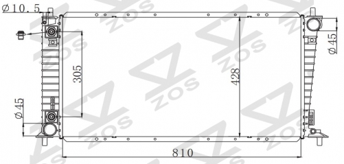 FORD F250/F350 5.4 V8/ F-150 4.6L/5.4L V6/V8 1997-2004 AT radiator