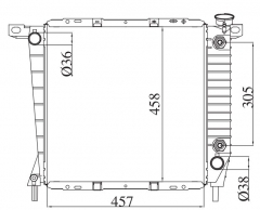 FORD RANGER B 2300 PICKUP 94-94 AT 1994-1994 AT radiator