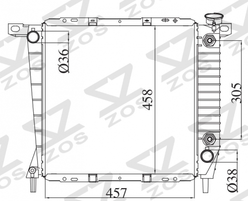 FORD RANGER B 2300 PICKUP 94-94 AT 1994-1994 AT radiator