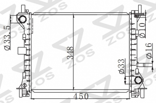 FORD FOCUS 2.0L 2000-2001 MT radiator