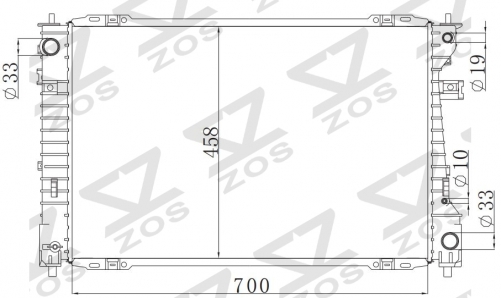 FORD ESCAPE XLS L4 - 140 (2.3L) MT radiator
