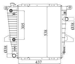 FORD F-100 Ranger Gas 1995-1997 AT radiator