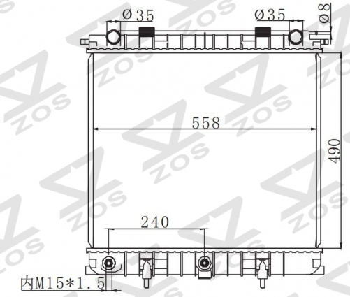 FORD LANDROVER2270 3.8iv8 1993-1998 AT radiator