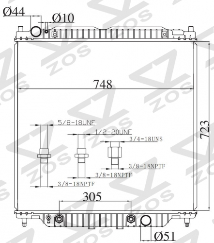 FORD F250 2005-2007 AT radiator