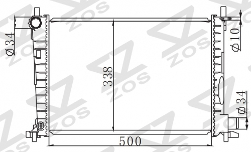 FORD FIESTA 1.8TD 95- 1995- MT radiator