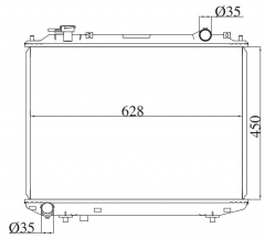 FORD RANGER 2.9D' 1998- MT radiator