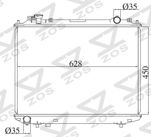 FORD RANGER 2.9D' 1998- MT radiator