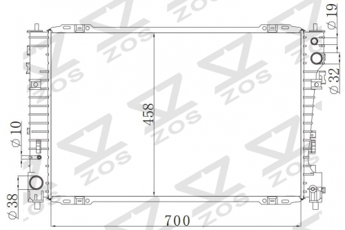 FORD ESCAPE 3.0L V6 2008-2010 MT radiator
