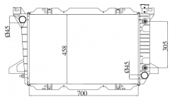 FORD Bronco/F-150/250/350 4.9L V6 1985-1997 AT radiator