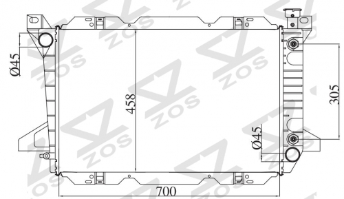 FORD Bronco/F-150/250/350 4.9L V6 1985-1997 AT radiator