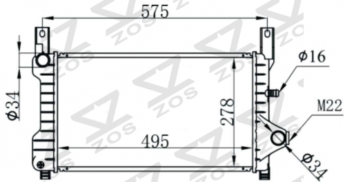 FORD FIESTA（89）1.8i16VXP2i’92-94 1992-1994 MT radiator