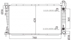 FORD WINDSTAR 3.0/3.8L 1995-1996 AT radiator