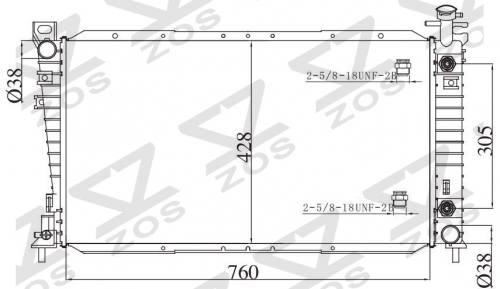 FORD WINDSTAR 3.0/3.8L 1995-1996 AT radiator