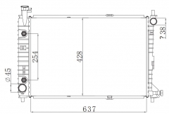 FORD MUSTANG V8 1997-2004 AT radiator