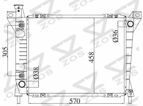 FORD AEROSTAR BASE V6 3.0L 86-97 AT 1986-1997 AT radiator