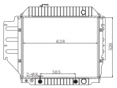 FORD E-150 ECONOLINE L6 -300(4.9L) 1992-1998 AT radiator