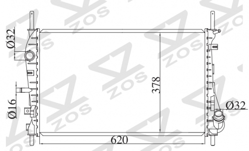 FORD MONDEO 2.0 TDCI D 2000- MT radiator