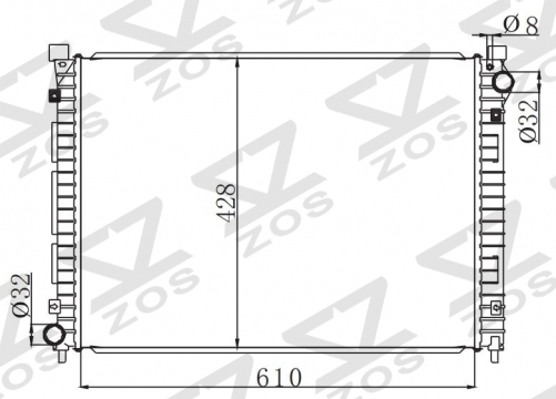 FORD LAND ROVER FREELANDER 1.8i 16V 1997- MT radiator