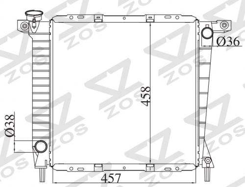 FORD RANGER S V6 2.9L 86-92 MT 1986-1992 MT radiator