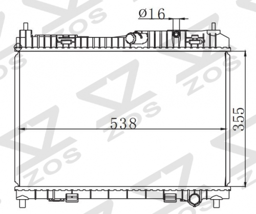 FORD FIESTA 1.6L 2011 MT radiator