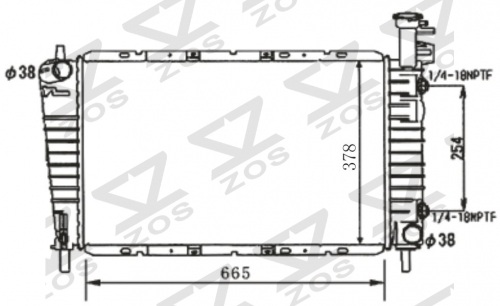 FORD TAURS 2.5/3.0 V6 86-93 1986-1993 AT radiator