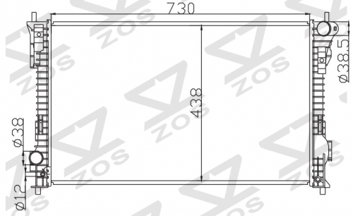 FORD TAURUS V6 3.5L 2013- MT radiator