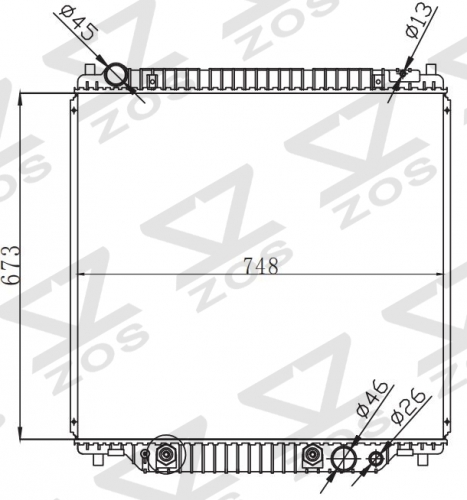 FORD F-250/F350/F450/F-550SUPPER DUTY’2003-2005 AT radiator