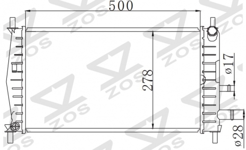 FORD FIESTA/SOHO 1.3(M) 1996-1999 MT radiator
