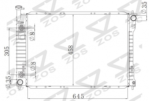 FORD VILLAGER 3.0L V6 1996-1998 AT radiator