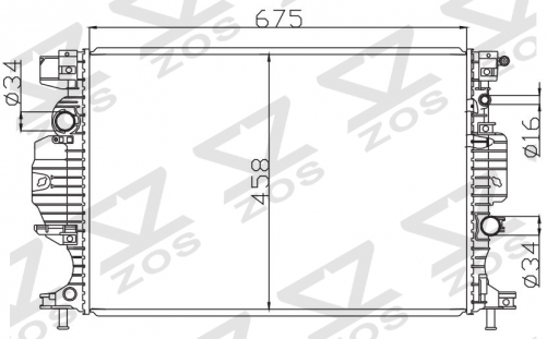 FORD MONDEO/LINCOLN MKC 2.0T 2014-- MT radiator