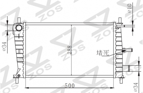 FORD FIESTA 1.25 2H12 95'-0N MT radiator