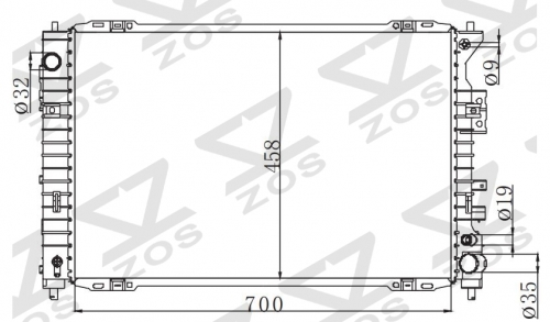 FORD ESCAPE HYBRID 2.3L I4 2005-2009 MT radiator