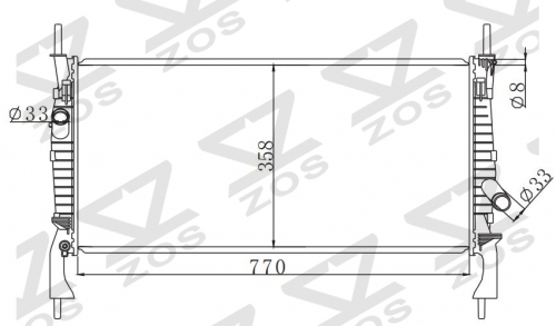 FORD TRANSIT VII 2.0 D 2000- MT radiator