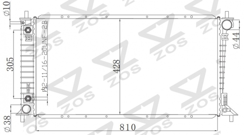 FORD F-SERIES PICKUP V6/V8 4.2/5.4 2000-2004 AT radiator