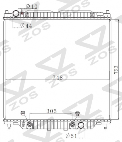 FORD F-250 SUPER DUTY AT radiator