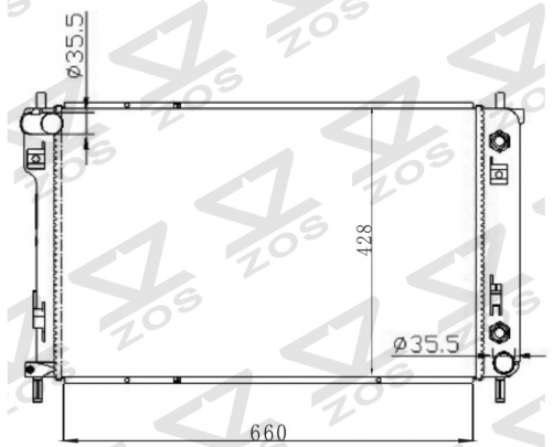 FORD CHEVROLET EQUINOX 3.4 2006- AT radiator