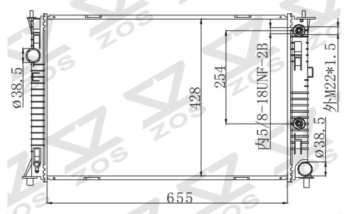FORD FUSION /LINCOLN ZEPHYP /MERCURY MILAN 2006-2009 AT radiator