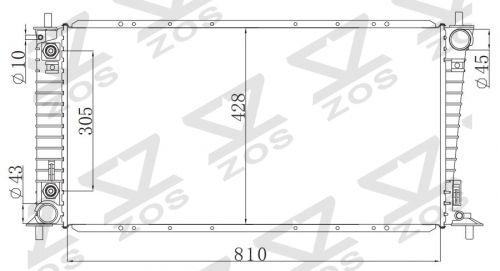 FORD F-SERIES PICKUP 4.6/5.4L V8 1996-2002 AT radiator