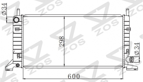 FORD ESCORT 1.4i' 1986-1990 MT radiator