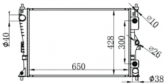 FORD G SERIES V8 2002- AT radiator