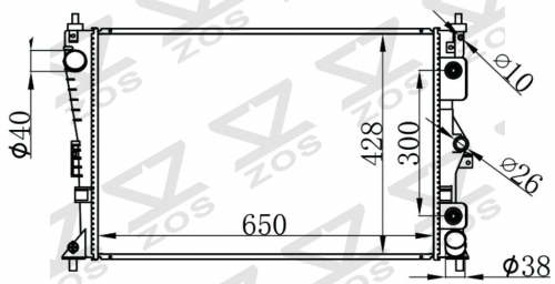 FORD G SERIES V8 2002- AT radiator