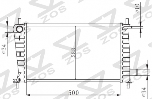 FORD FIESTA 1.25 2H12 95'-0N MT radiator