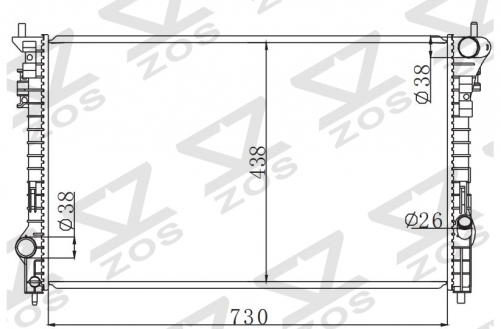 FORD EDGE 3.5L V6 07 /LINKEN MAX 3.6 V6 2007-2009 MT radiator